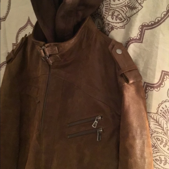 Flavor- hooded leather “Bomber style” men’s coat. - Picture 11 of 11